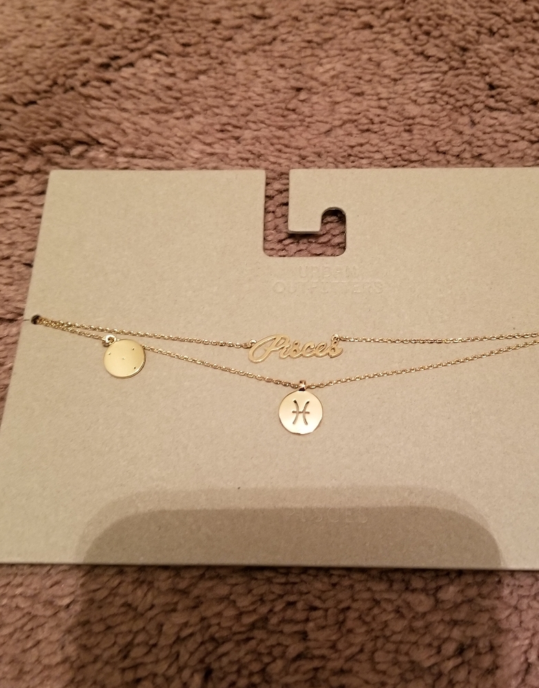 Zodiac layering charm set pisces urban outfitters